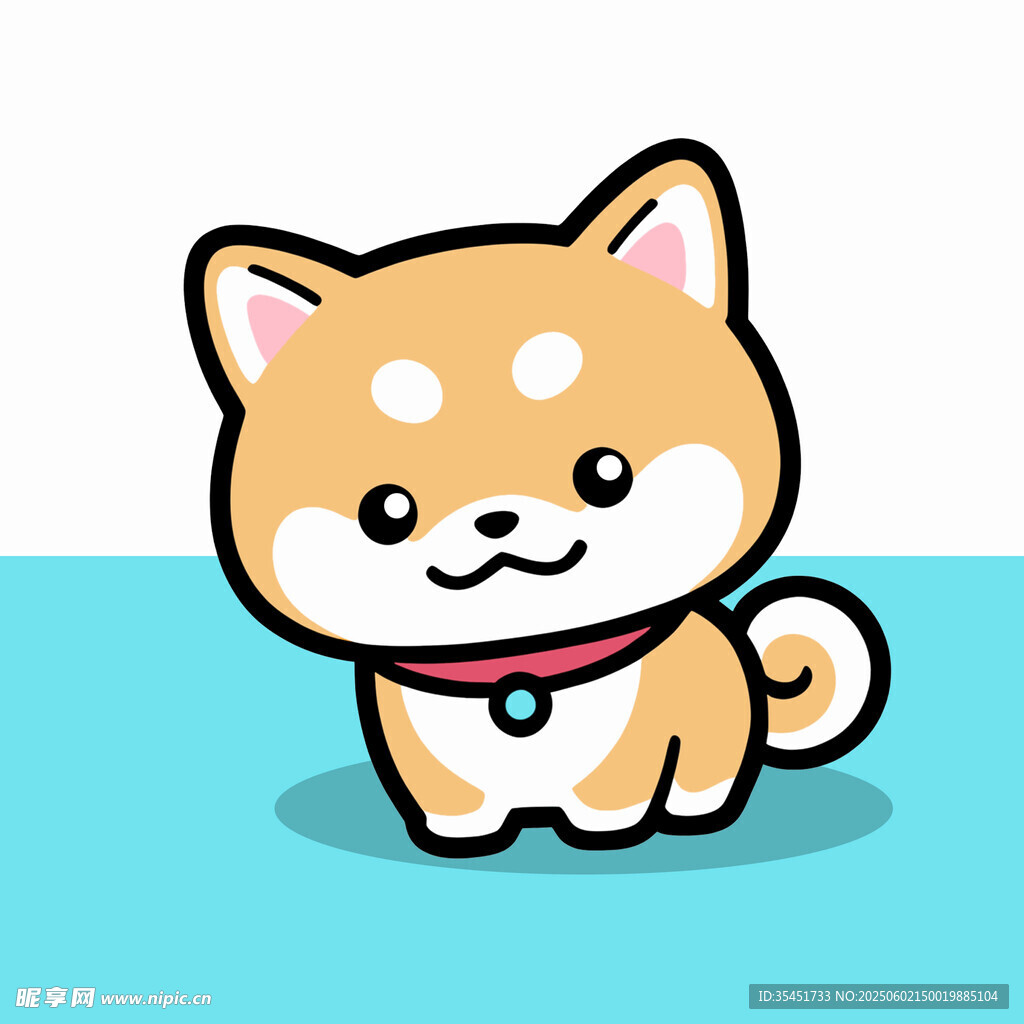可愛柴犬卡通形象