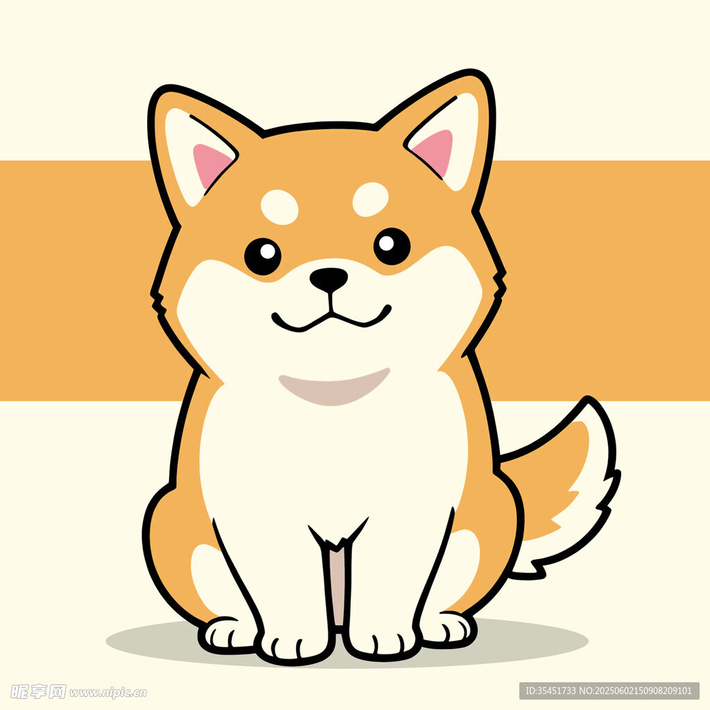 可愛柴犬卡通形象