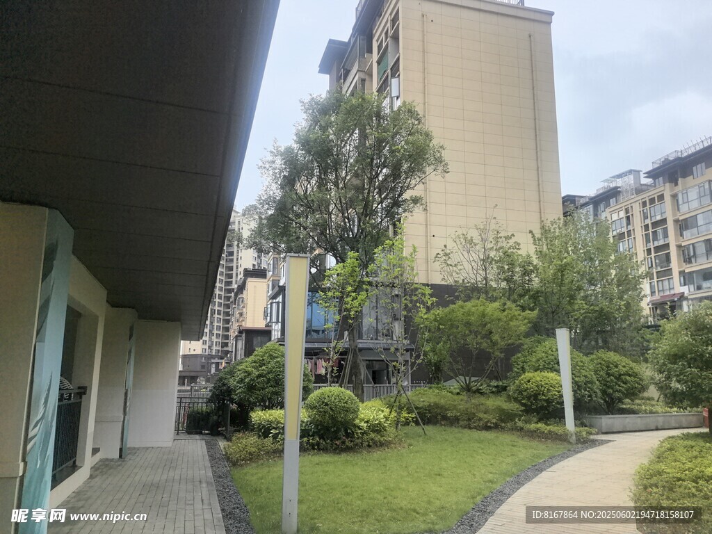 小區內的綠化景觀一角