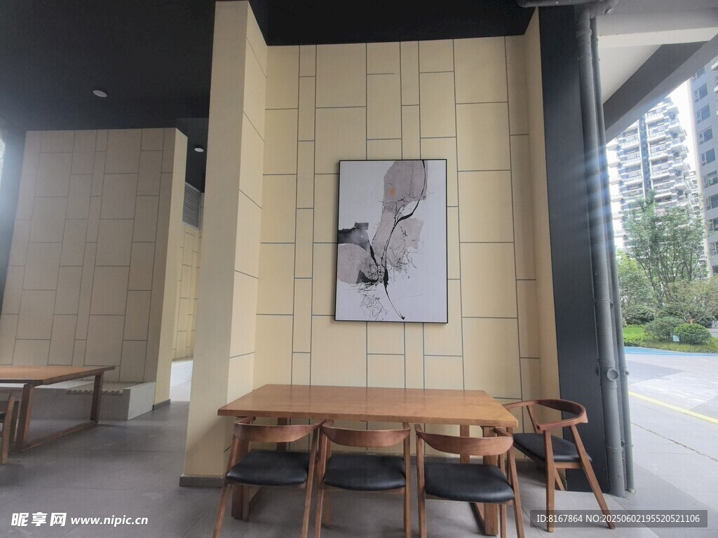 中式簡約風格室內桌椅場景