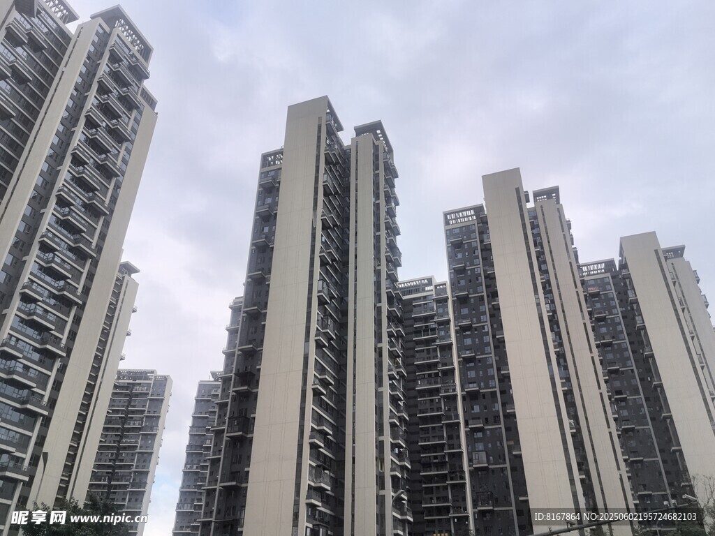 城市高層住宅樓景觀