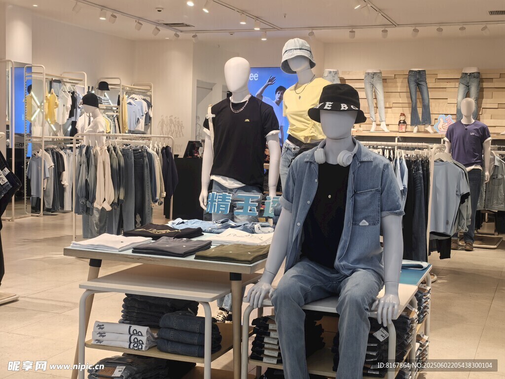 時尚服裝店的模特陳列
