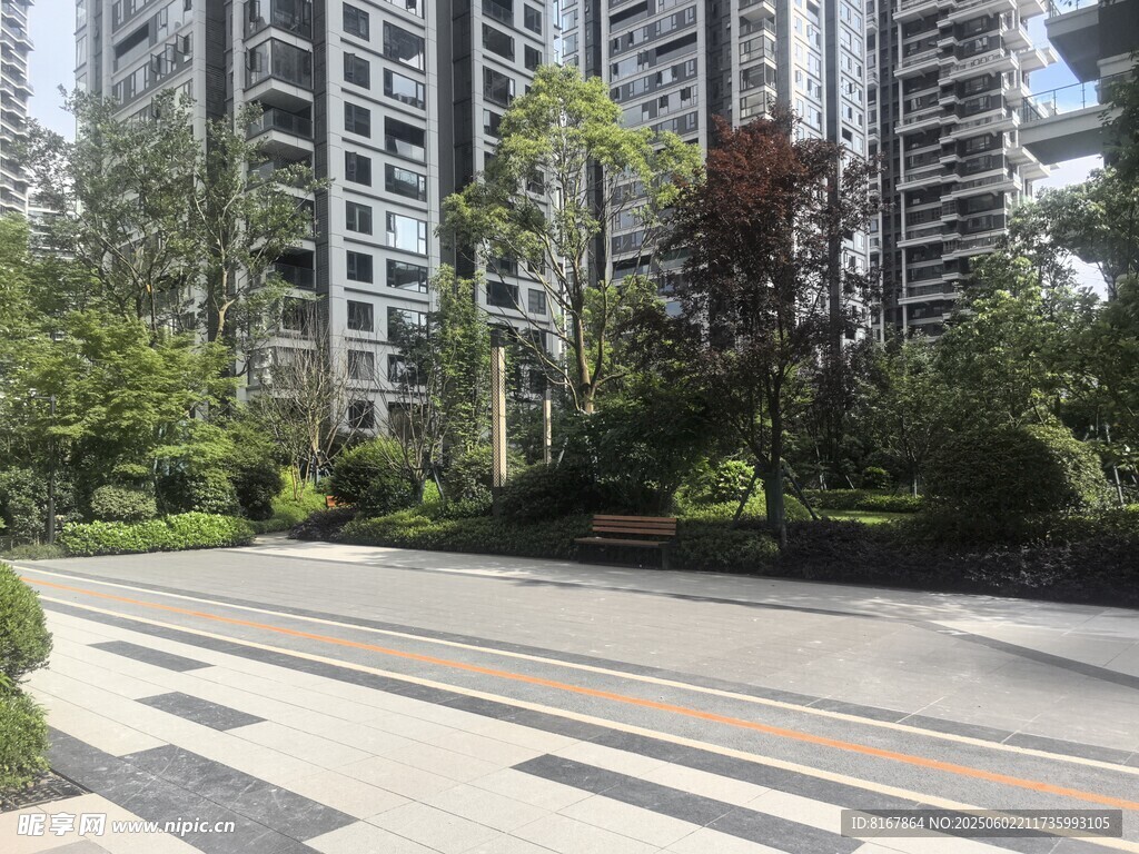 現代小區優美綠化景觀