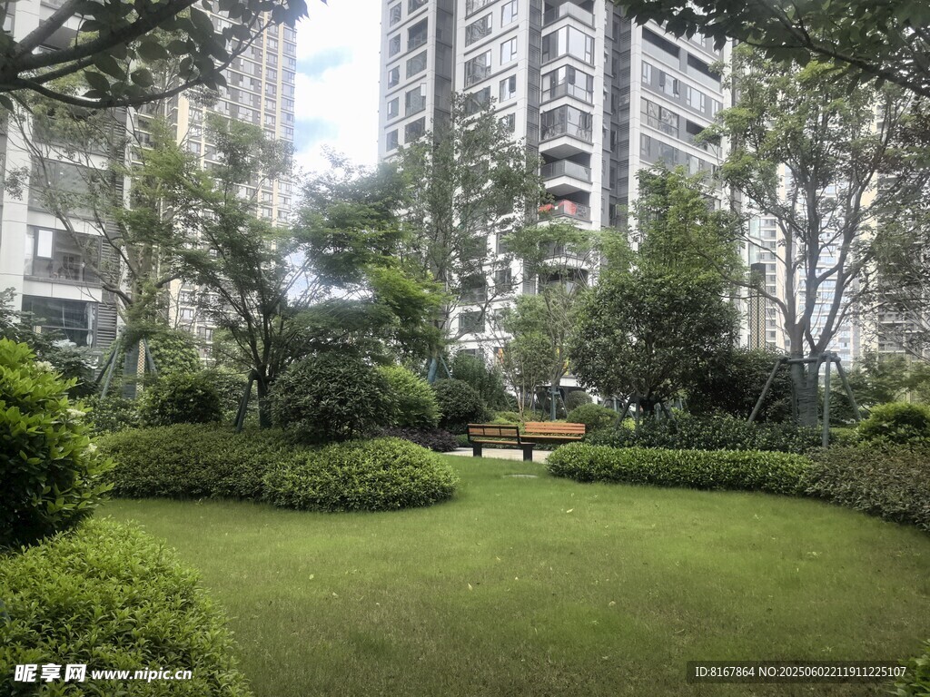 小區(qū)內(nèi)的靜謐綠化景觀