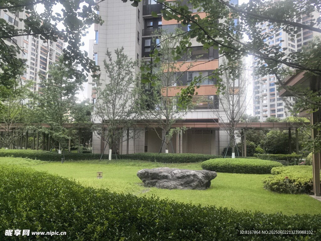 都市中的靜謐花園景觀