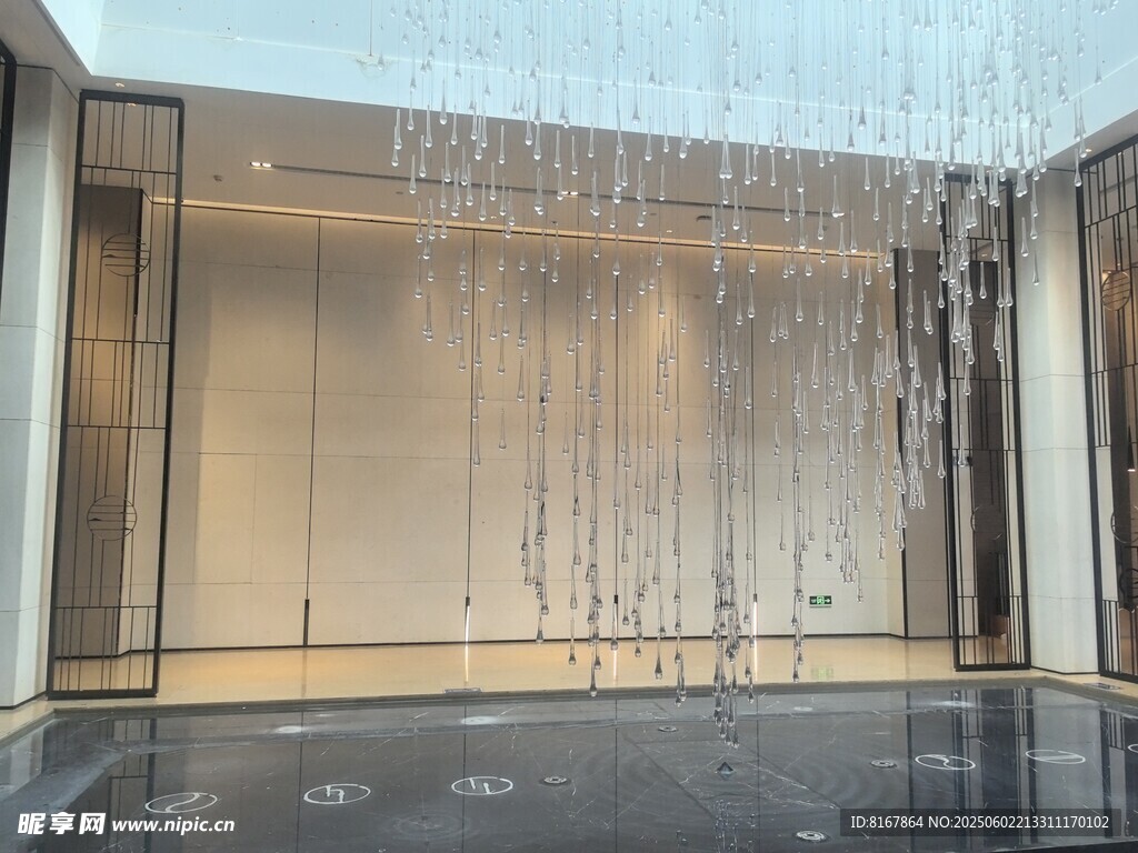 室內現代風格水幕墻景觀