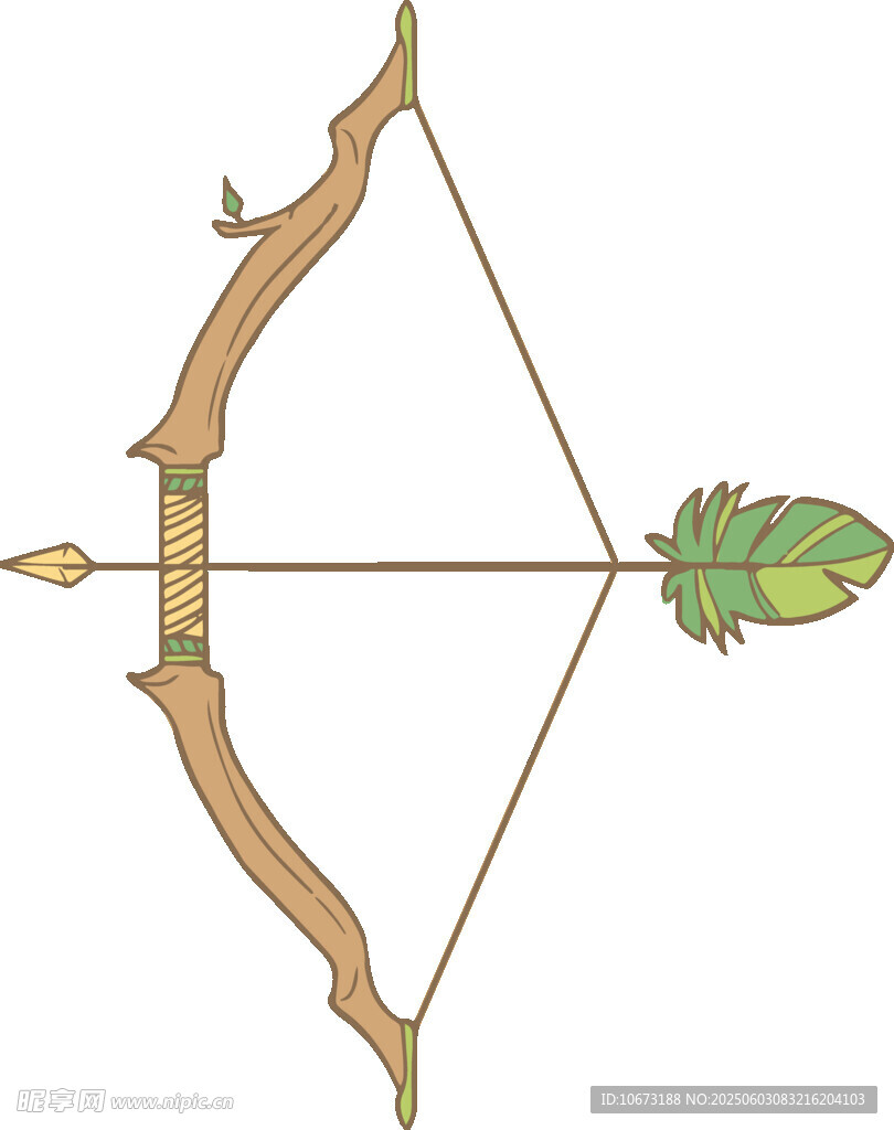 傳統(tǒng)木質(zhì)弓箭圖案設(shè)計(jì)
