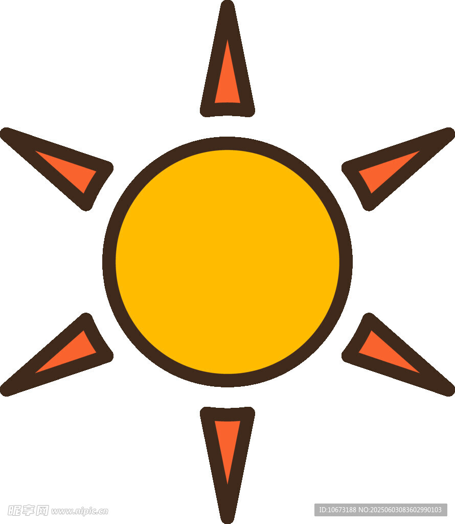 簡約太陽圖標(biāo)設(shè)計(jì)元素