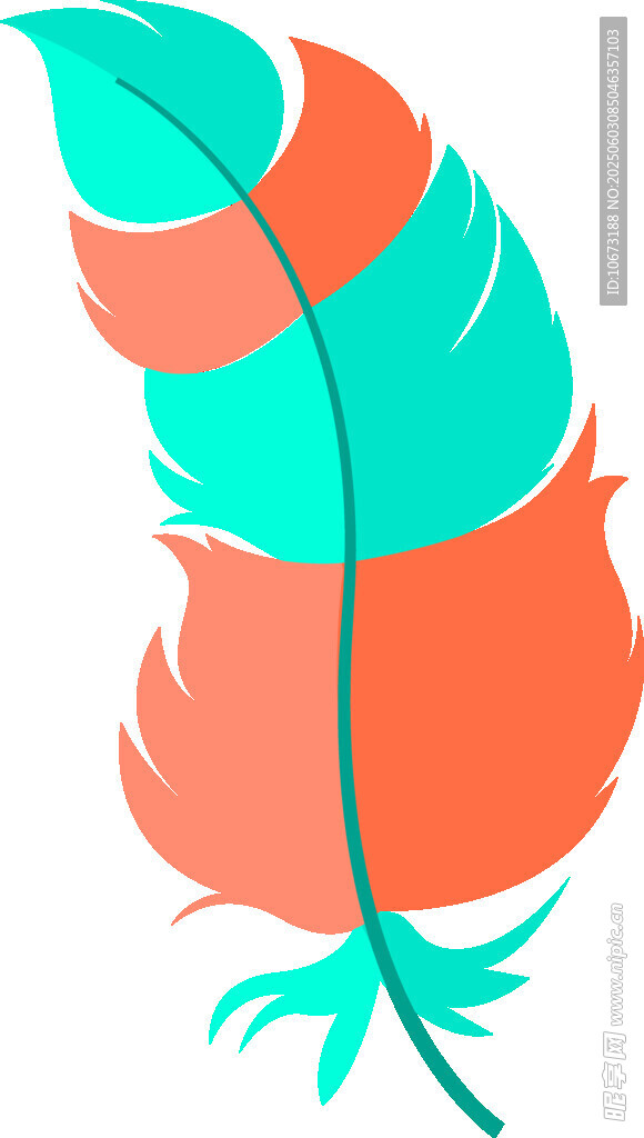 多彩羽毛插畫(huà)