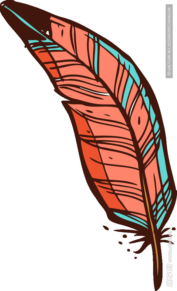彩色羽毛插畫(huà)