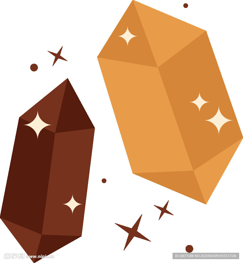 彩色寶石與閃爍星星圖案