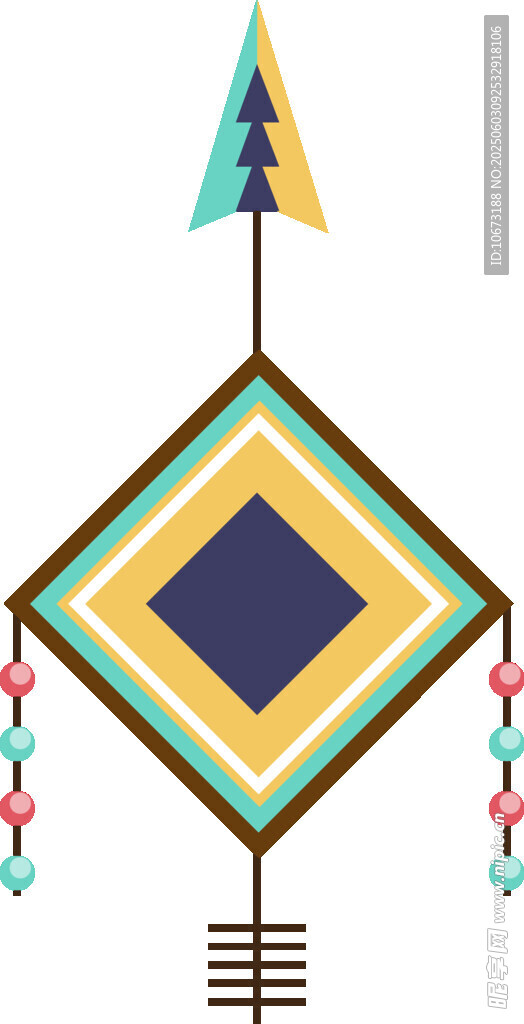 傳統(tǒng)幾何圖案裝飾風(fēng)箏