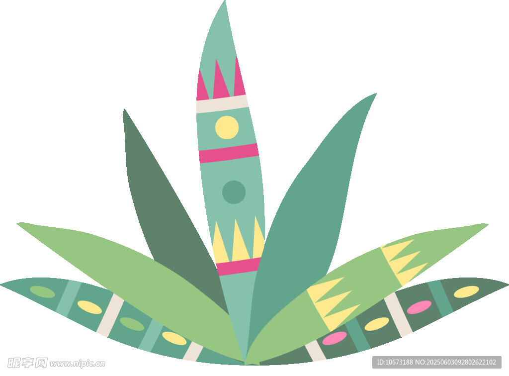 多彩蘆薈插畫