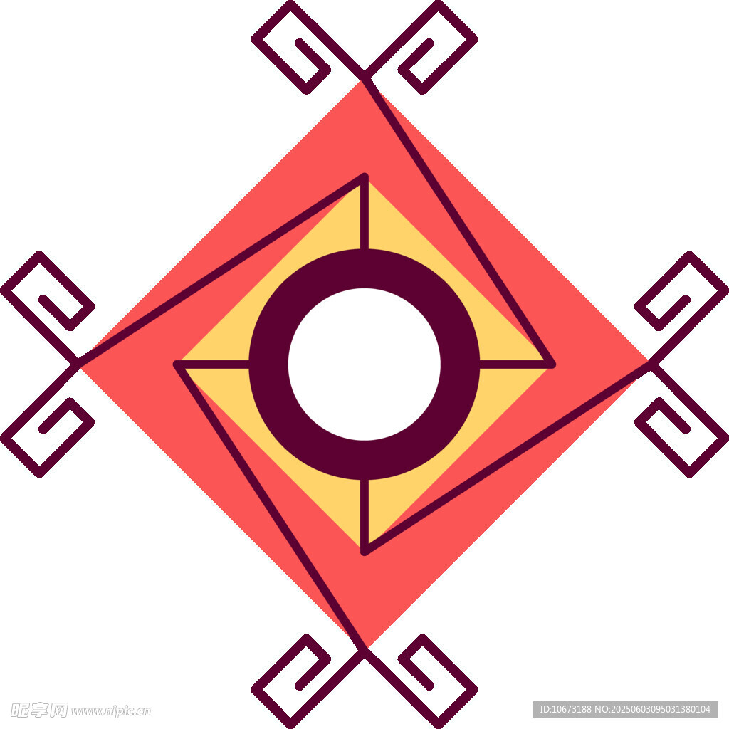 幾何風(fēng)格對(duì)稱裝飾圖案