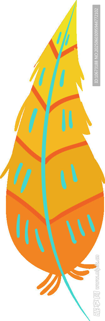 彩色羽毛插畫