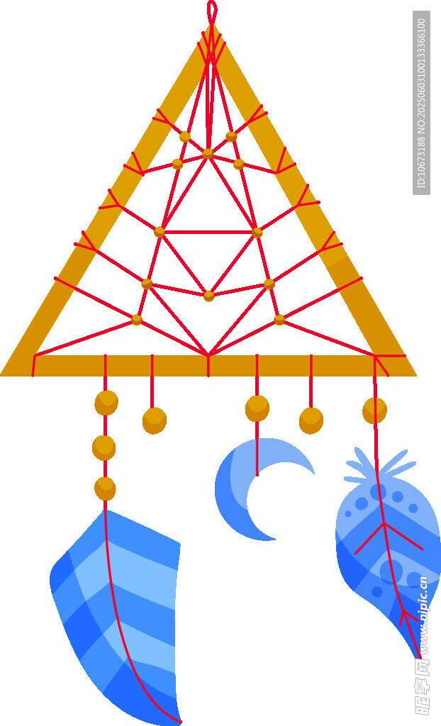 夢幻三角捕夢網(wǎng)掛飾
