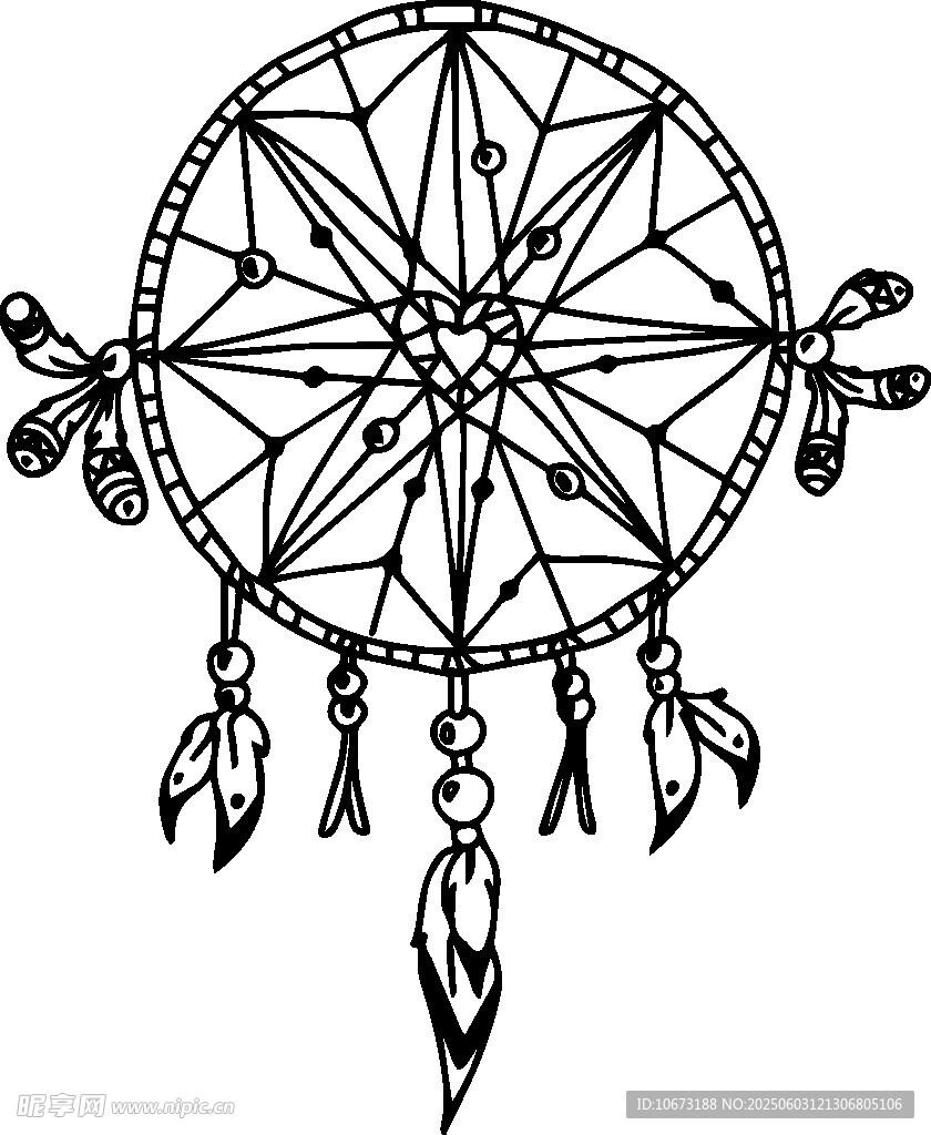 簡約捕夢網(wǎng)圖案設(shè)計(jì)