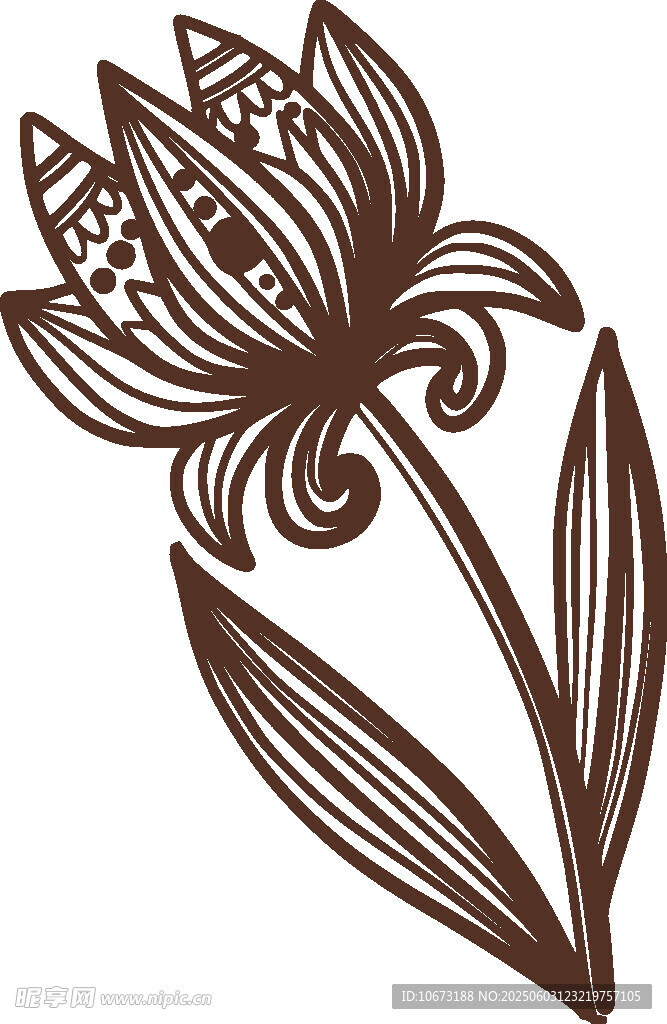 手繪復(fù)古風(fēng)格花卉圖案