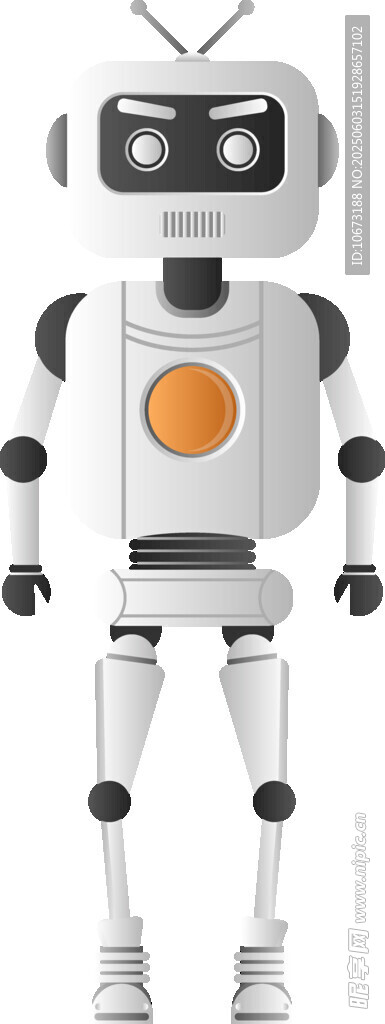 白色機器人模型展示