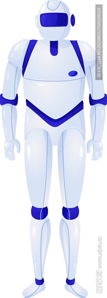 白色機器人模型展示