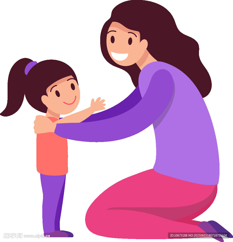 母親與女兒溫馨互動瞬間