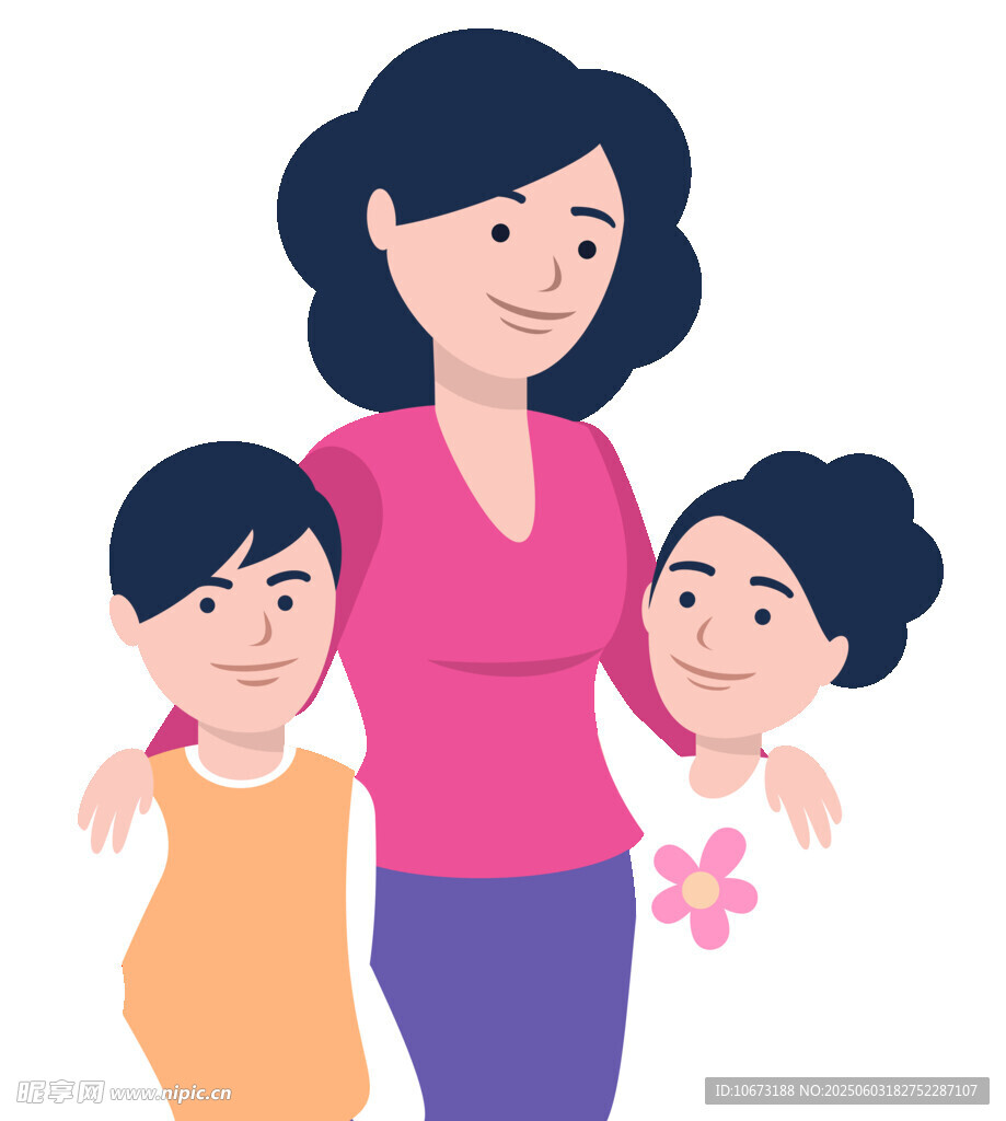 母親與孩子溫馨相擁