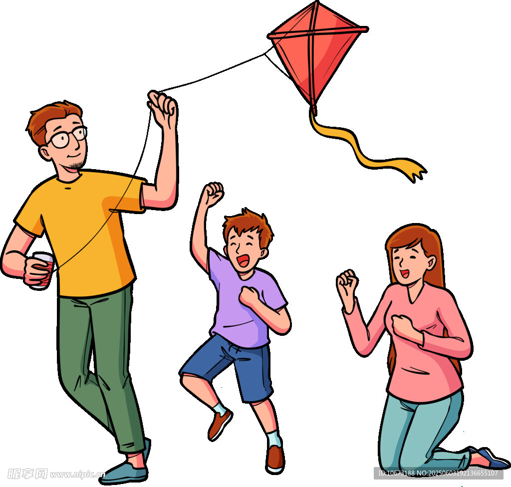 家庭戶外放風(fēng)箏歡樂時(shí)刻