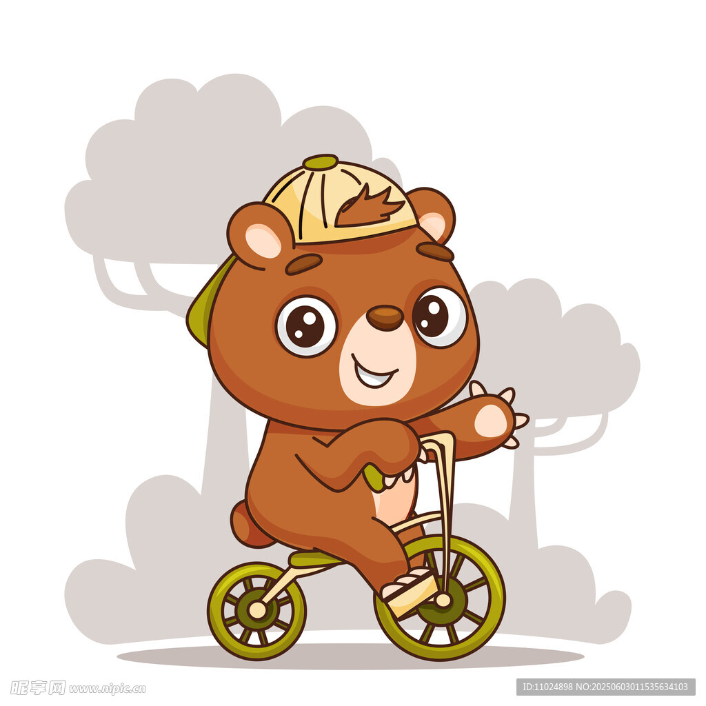 小熊快樂騎三輪