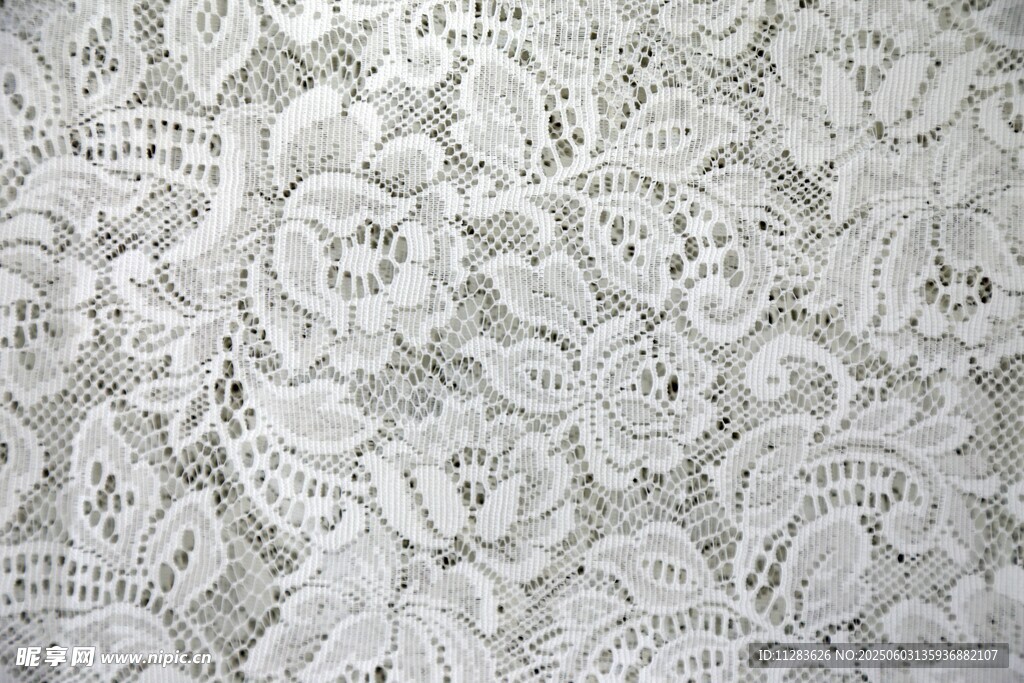 精致白色蕾絲花紋圖案