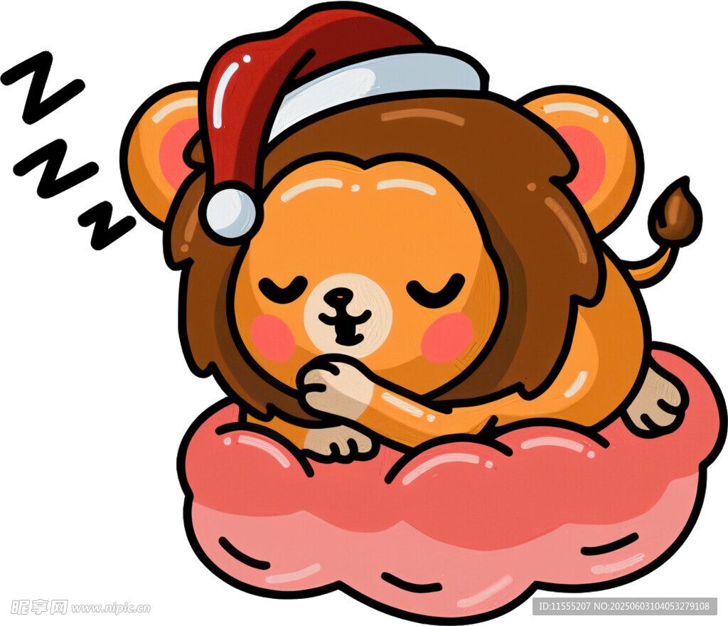 圣誕小獅子甜蜜夢鄉