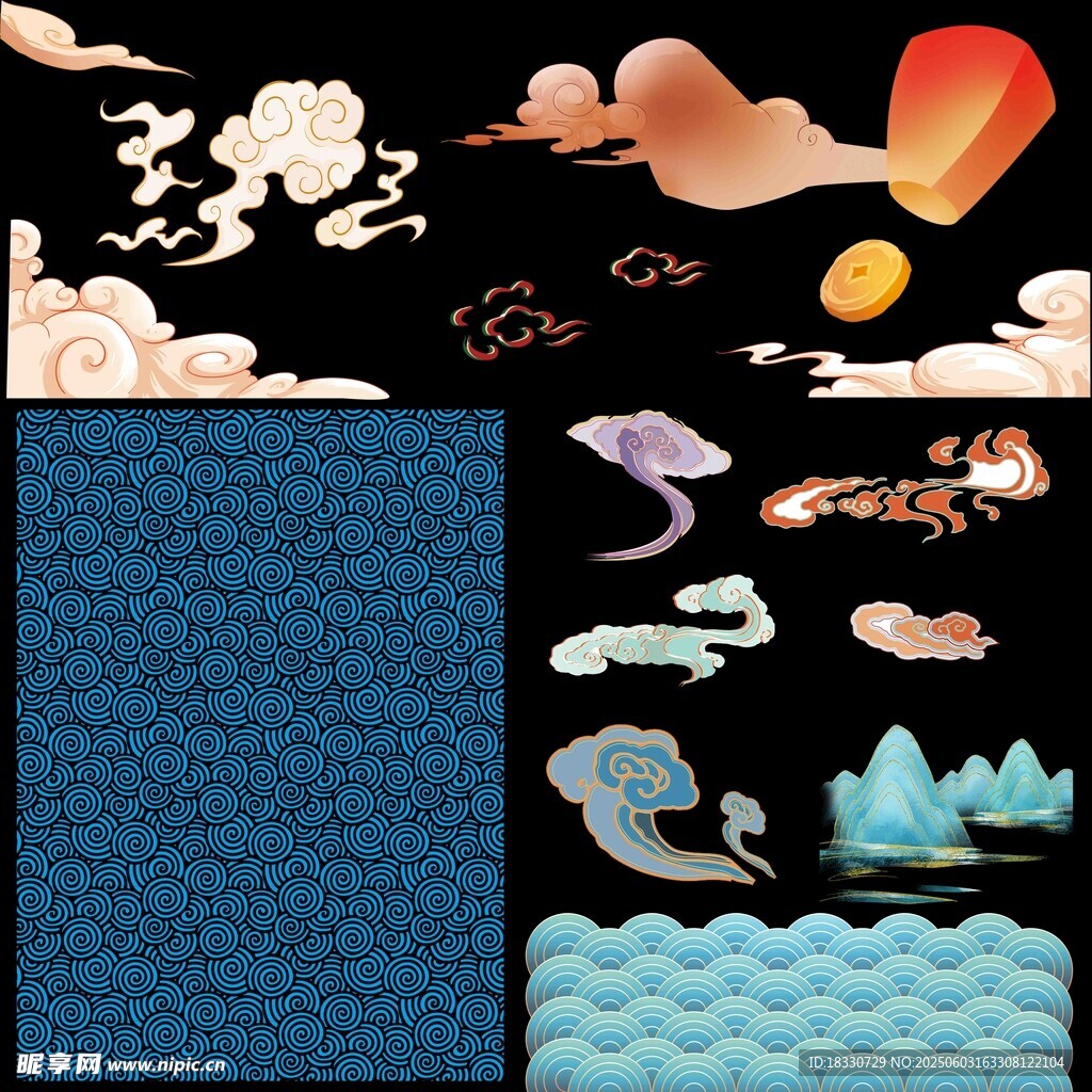 云紋  燈籠 國潮