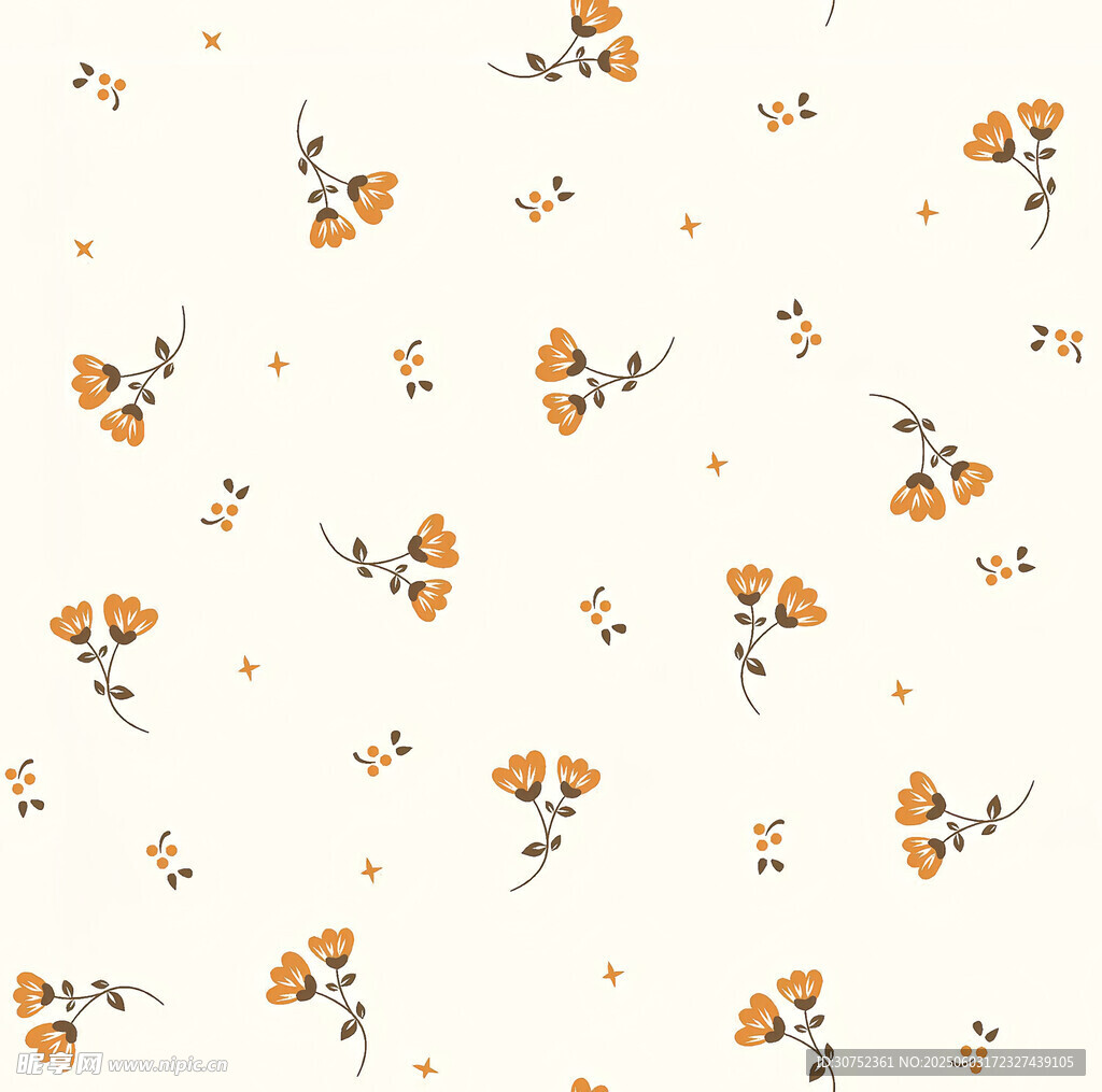 小黃花簡約花卉圖案背景