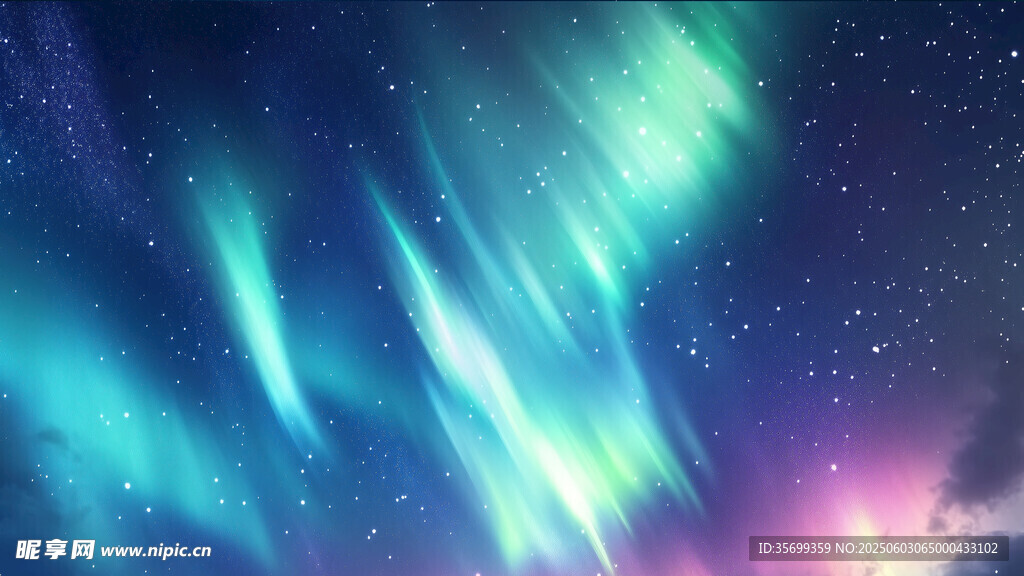 極光夜空背景