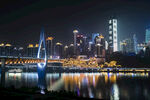 城市璀璨夜景河畔風(fēng)光