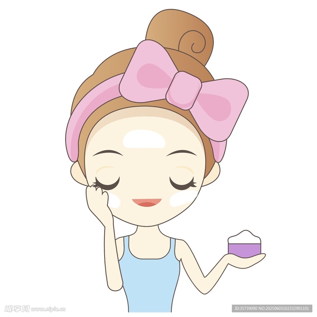 女孩優(yōu)雅護(hù)膚瞬間