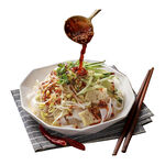 美味涼拌菜 醬汁正澆淋