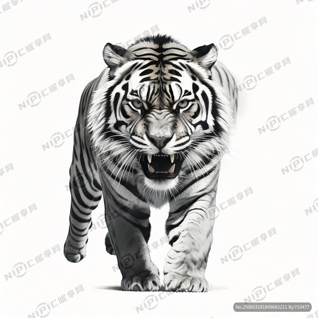 威嚴而且兇猛的猛虎