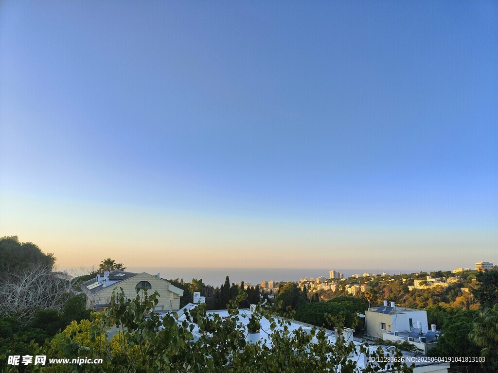 海濱小鎮(zhèn)全景風光