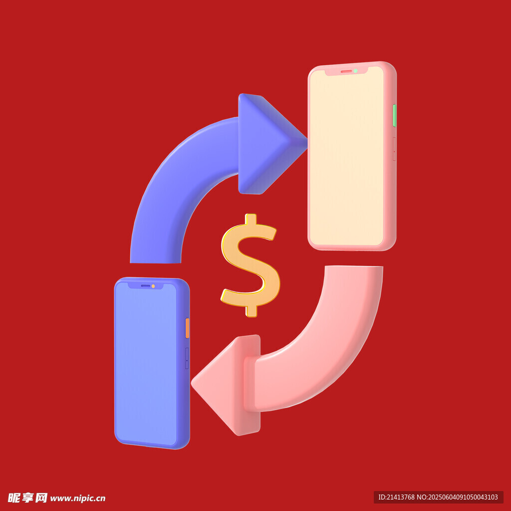 資金流轉圖標設計