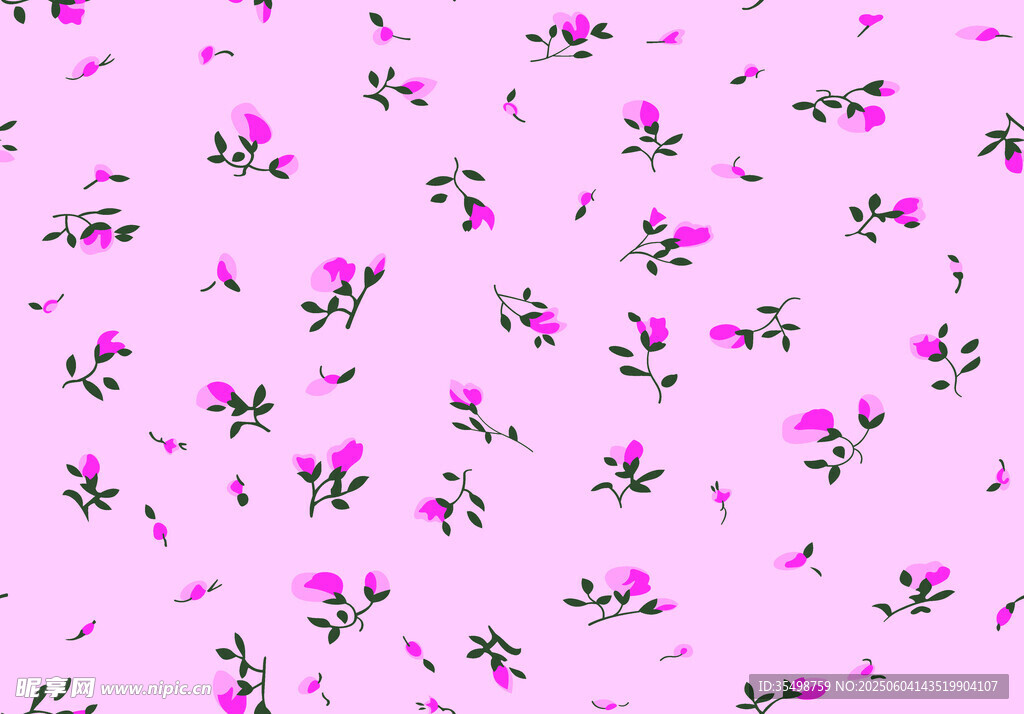 粉色花卉圖案