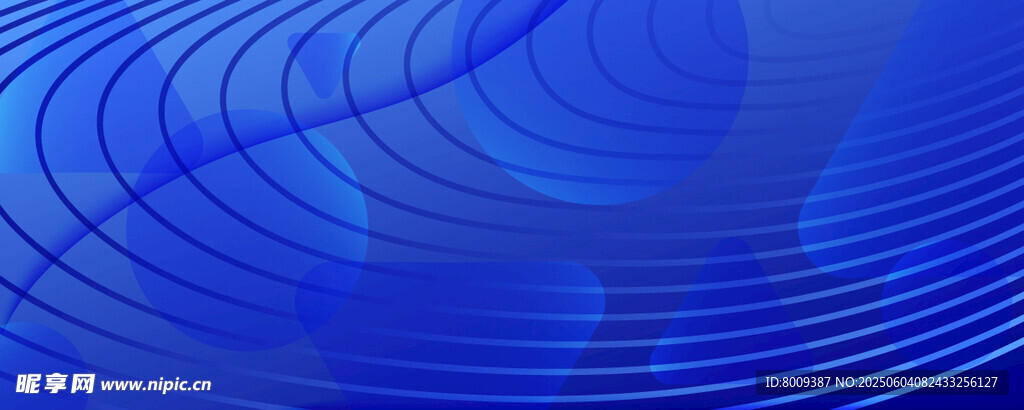 藍色抽象線條背景banner