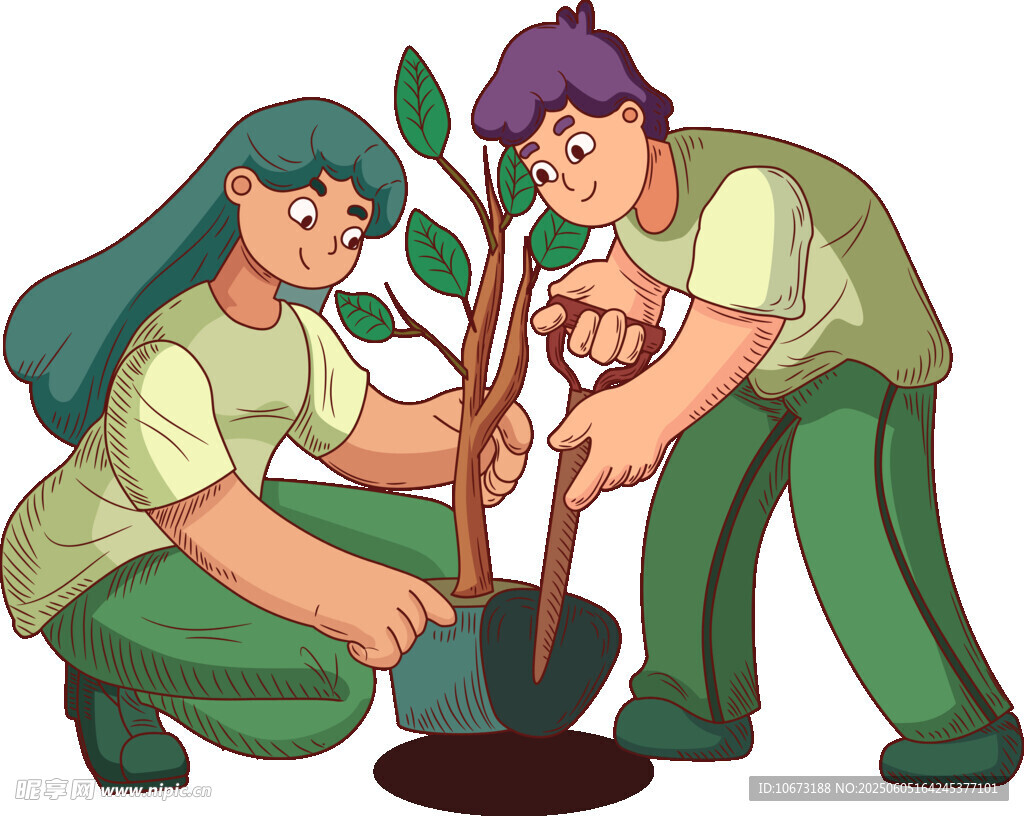 家庭齊心植樹忙