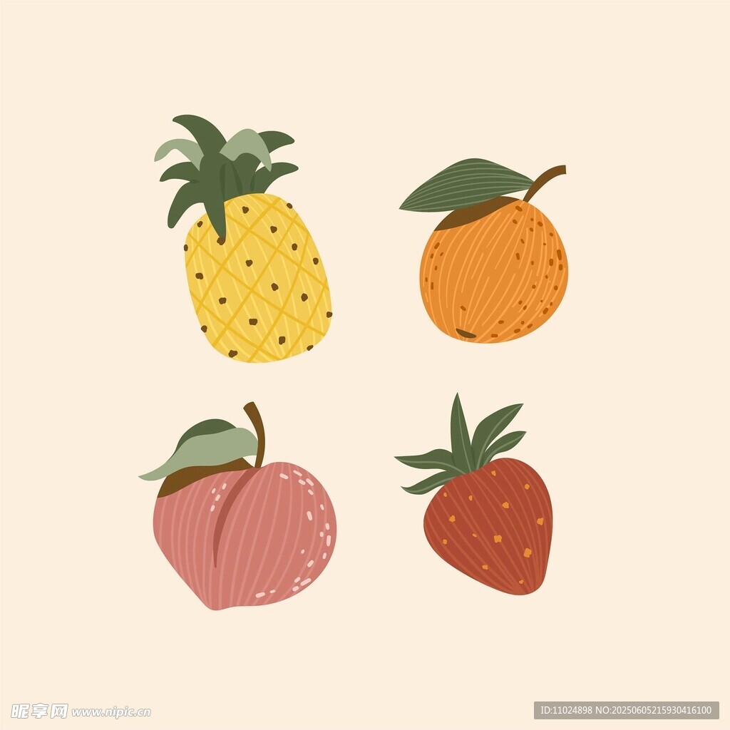 手繪水果插畫