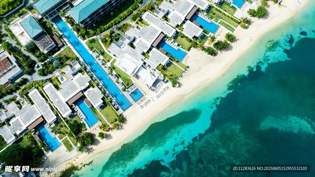 俯瞰海濱度假酒店美景