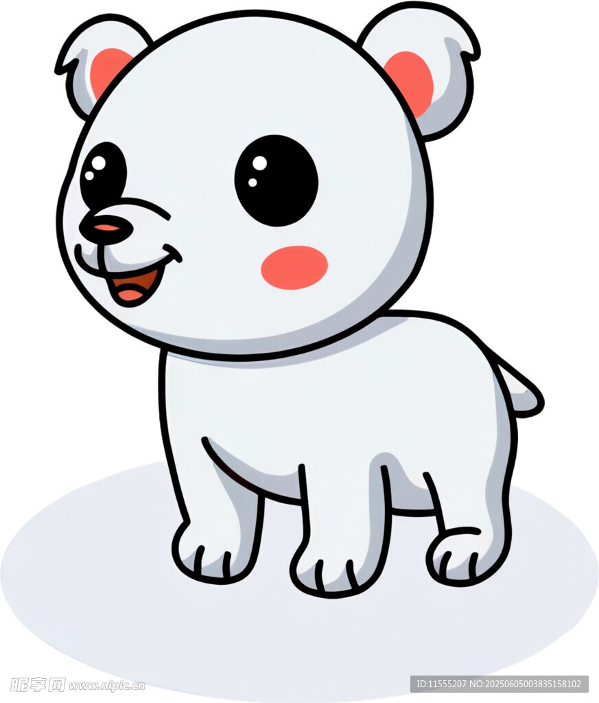 可愛卡通小白熊