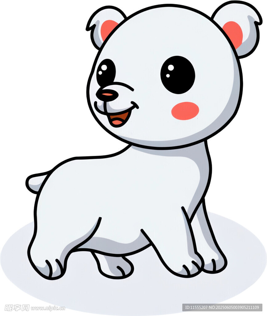 可愛卡通小北極熊