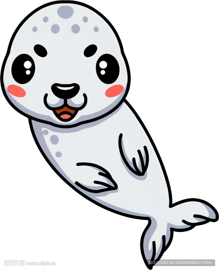 可愛海豹卡通形象