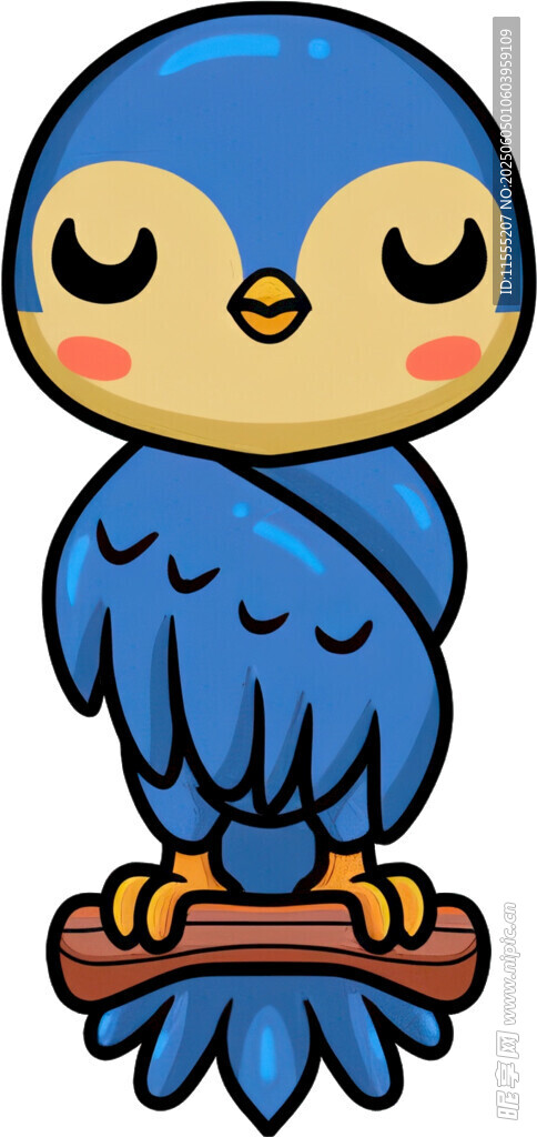 可愛(ài)藍(lán)鳥(niǎo)棲息枝頭