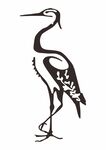 站立的鷺鳥圖案設計