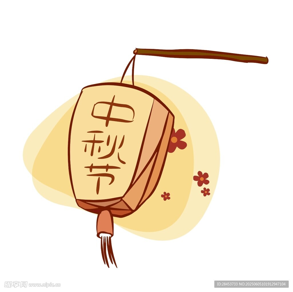 中秋佳節燈籠插畫